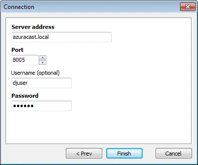 RadioBOSS Encoder Configuration Wizard SHOUTcast Azuracast Example settings